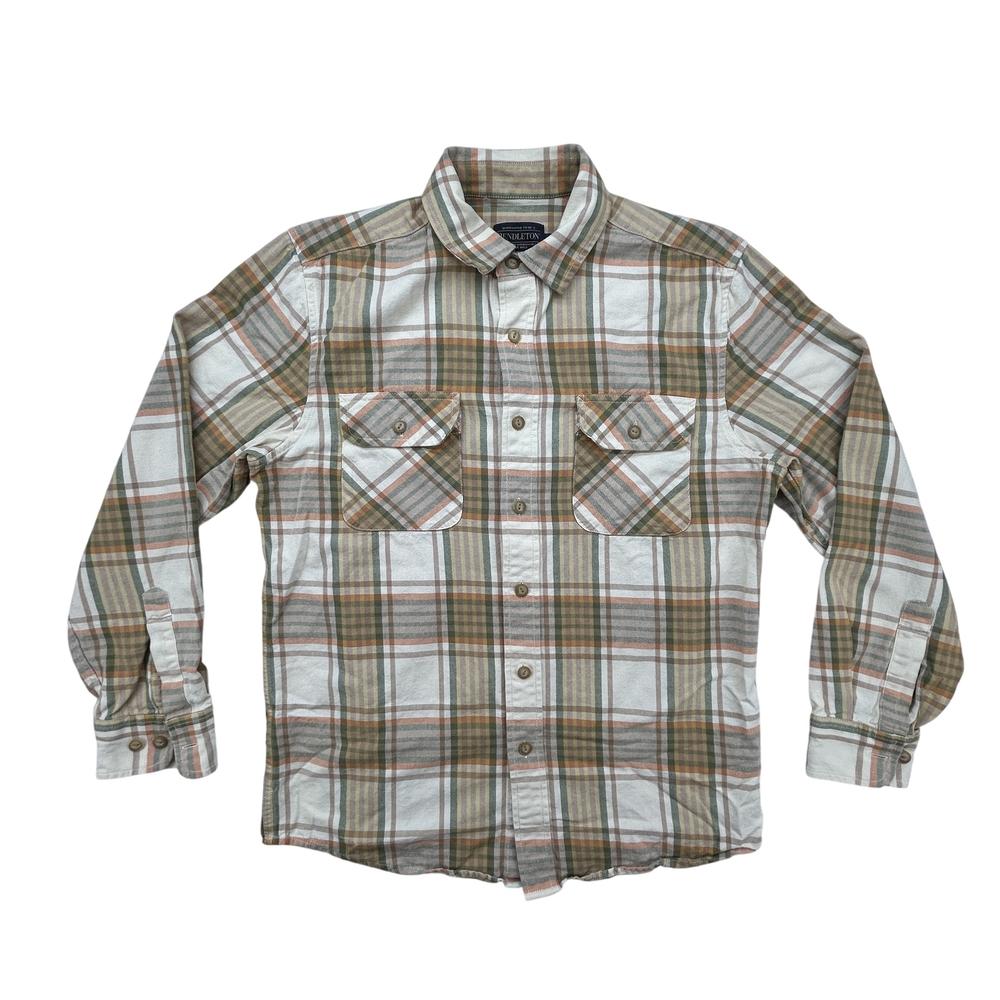 Pendleton Shirt Mens Medium Plaid Long Sleeve Button Front Western Pockets
